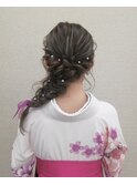 編み下ろし☆サイドフィッシュボーンヘアセット