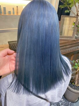 ビートス(BEAT S) 【BEAT S】　くすみブルー/ケアブリーチ/ロング/伏見/矢場町/栄