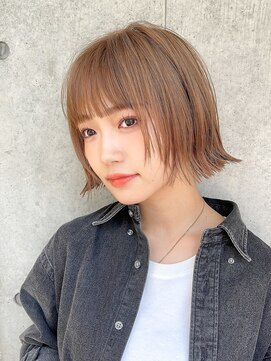 サロウィンフレンテ 新宿三丁目(SALOWIN Frente) 石塚／小顔ぱっつん前髪レイヤー外ハネボブ10代20代30代新宿