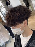 波巻きスパイラルパーマメンズマッシュパーマツイストパーマ