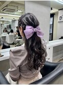 お嬢様風ハーフアップ♪