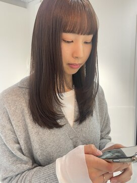 【Cuem 菅原】ロングレイヤー韓国風縮毛矯正艶髪