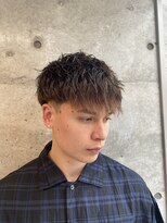 レンゲン(LENGEN)&nbsp;束感刈り上げビジネス七三ツーブロックアップバング１２８７