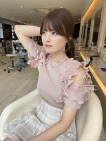 エアー 銀座(air)&nbsp;★岡田有加★20代30代★銀座★結んで可愛い顔まわりカット