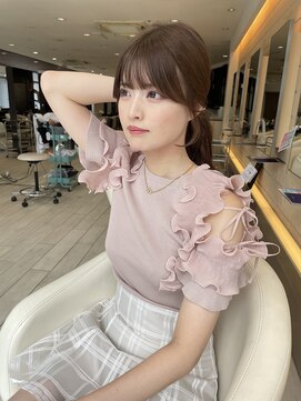 エアー 銀座(air) ★岡田有加★20代30代★銀座★結んで可愛い顔まわりカット