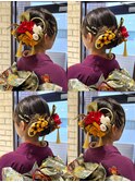 振袖ヘア成人式ヘアカチモリヘアシニヨンヘア金箔水引K20241025