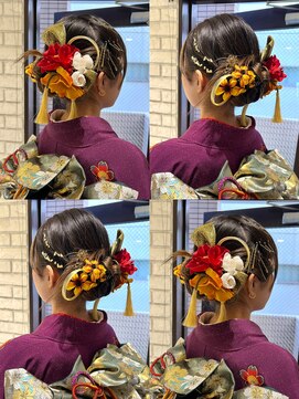 トルネード(TORNADO) 振袖ヘア成人式ヘアカチモリヘアシニヨンヘア金箔水引K20241025