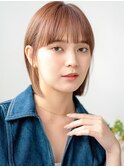耳かけストレート×切りっぱなしボブ