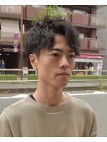 フリークバーバーショップ 河原町三条店(FREAK BARBER SHOP)&nbsp;黒髪ビジカジソフトツイストスパイラルパーマアップバング