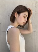 ヘイリーボブ 切りっぱなしボブ 肩ラインボブ 縮毛矯正 20代30