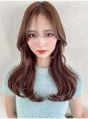 くびれヘア/顔周り/韓国/レイヤーカット/黒髪/ロング/前髪錦糸町