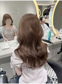 ウェーブミディアムメルティカラー×ブリーチなし韓国【熊本】