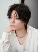波巻きパーマショートウルフ