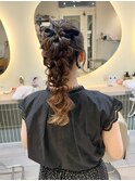 パーティースタイル　ヘアセット　ゆるふわ編み下ろし　横浜★