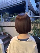 ヘアーサロン トゥリークル(Hair Salon Treacle)&nbsp;オレンジブラウンカラーとぱつっとボブ