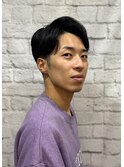ナチュラル七三アップバング
