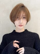 ロンドエニカ 大宮(Lond enika)&nbsp;黒髪カタログ/ショート/オリーブグレー/小顔に見せるヘア☆185