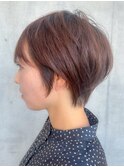 白髪ぼかしもお任せ下さい☆丸みショート×グレイカラー