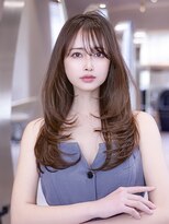 イルハバナ 渋谷(ill HAVANA)&nbsp;顔周りワンホンレイヤーカット/淡いピンクブラウン/髪質改善