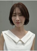 くせ毛多毛ショートボブシースルーバング前髪顔周りレイヤー