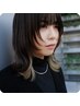 インナーカラー(ブリーチ+カラー)+ケアTR 　￥9000 　《外国人風/白髪ぼかし》