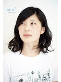 【ｍｏｕｆ】エアウェーブでふんわりミディアムボブ♪