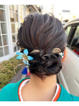 クローバー(CLOVER) ♪七五三ママ♪ピアスカラーチラ見せキレイめシニヨン(福島市)