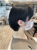 丸みボブ/アッシュブラック[30代40代]