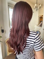 アミュレ(Amule)&nbsp;春夏人気暖色カラーチェリーレッド透明感ゆるふわロングヘア経堂