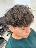 ツイストスパイラルパーマ刈り上げツーブロックメンズパーマ