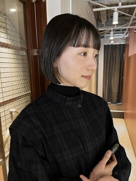 コフィー バイ メルト 吉祥寺(cofy by melt) 【中澤彩乃】ミニボブぱっつん前髪切りっぱなしフルバング吉祥寺