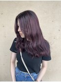 パープル×ロングスタイル