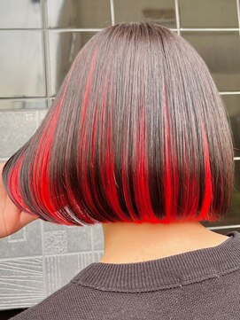 マックス フォー ヘアー(MAX FOR HAIR) 綺麗なラインのボブ×インナーカラー◎