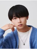 黒髪マッシュナチュラルマッシュメンズヘア韓国ツーブロック