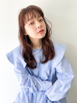 ミニヨン バイ ハピネス 高の原店(mignon by Happiness) ワイドバングチョコレートカラーショコラブラウン奈良清水