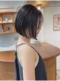 ボブ/切りっぱなし/ウエットヘア/オリーブベージュ立川14