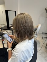 オルメント 天満 南森町(ORL'MENT)&nbsp;20代30代大人可愛い髪質改善小顔艶感ミディミルクティーページュ