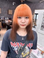 リル ラウム 原宿(LiL Raum)&nbsp;エンドカラーオレンジブラック