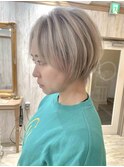 ホワイトベージュショート