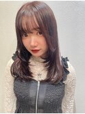 ボルドーカラー/レイヤーカット