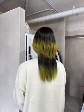 アジールヘア 東上野店(agir hair) イエローグラデーションカラー