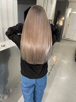 キング(K!ng)&nbsp;縮毛矯正髪質改善ハイライトレイヤーカット枚方美容室エクステ