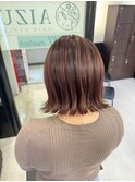 白髪ぼかしハイライト ボルドー