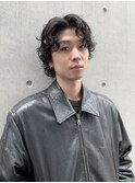 メンズミディアム グランジパーマ 大人ニュアンスパーマ