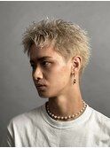 スパイキーショート/ブリーチ/メンズカット/メンズヘア/眉毛