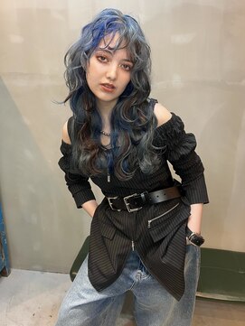 エクーエルム 心斎橋(ECOO yelm) 『 ブルーデザインミックス 』 ブリーチ/ハイトーン