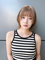 トルネード(TORNADO) ミニボブ前髪フェイスレイヤーミルクティーベージュK20250905