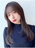 透明感カラーレイヤーカット前髪カット小顔カット顔周りカット