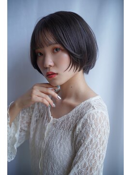 大人可愛いボブ/ショートボブ/前髪ありボブ/丸みボブ/王道ボブ