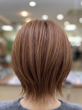 ビーワンヘアー 藤井寺 土師ノ里(B1hair) ボブ/抜け感/コーラルベージュ